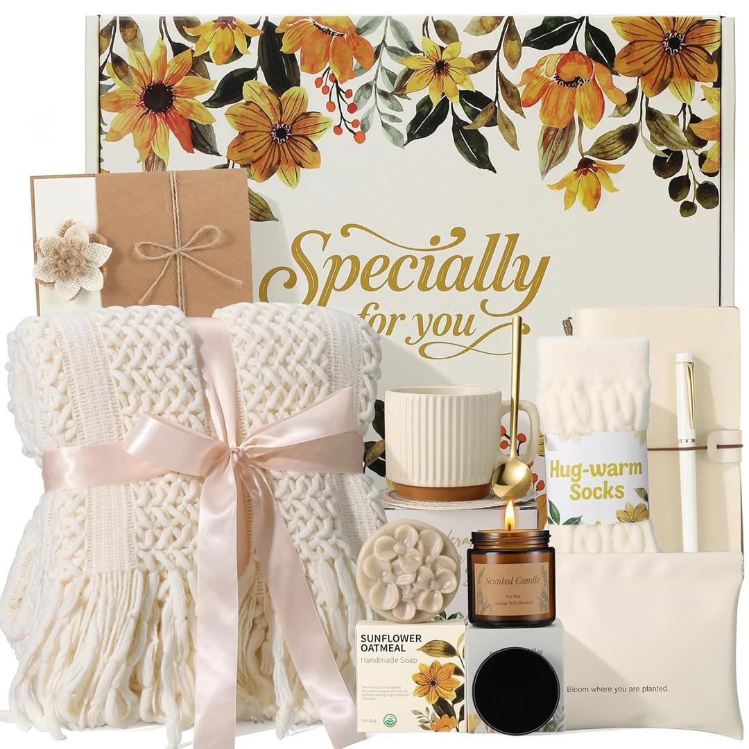 Mothers Day Gift for Mom Wife Grandma Sister Friend - Self Care Gifts for Women Birthday Gift, Get Well Soon Sympathy Gift Baskets for Women Care Package, Thinking of You Inspirational Gifts for Women