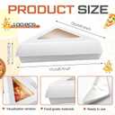 Gilprop 100 Pack Pizza Slice Boxes Bulk, Suits for 12 Inches Reusable Pizza Slice Storage Containers with Windows Wedge Paperboard Plate Food Boxes for Food Cake Tray Slices Storage