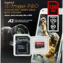 SanDisk Extreme Pro SDXC UHS-I U3 A2 V30 128GB + Adapter, SDSQXCY-128G-GN6MA