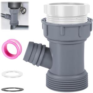 Dishwasher Drain Hose Adapter  Universal Sink Hose Adapter, Fits 1-1/2" & 1-1/4" Drain Pipes, Kitchen Sink Drain Pipe Kit, Perfect for Dishwasher & Sink Drain Installation