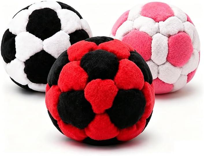 2026 Updated Footbag, Professional Well-Filled Kick Ball, Durable Hand-Made Soft Dirt Foot Bag for Beginners,Foot Sports,Outdoor Play,Party Games and Coordination Training (3 PCS)