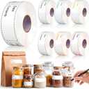 Sayglossy 3500 Pcs Removable Freezer Labels 1 x 3 Inch Waterproof Oil Resistant Food Storage Stickers to Write for Kitchen Containers Glass Jars Pantry Organization Restaurants, 7 Rolls, 7 Colors