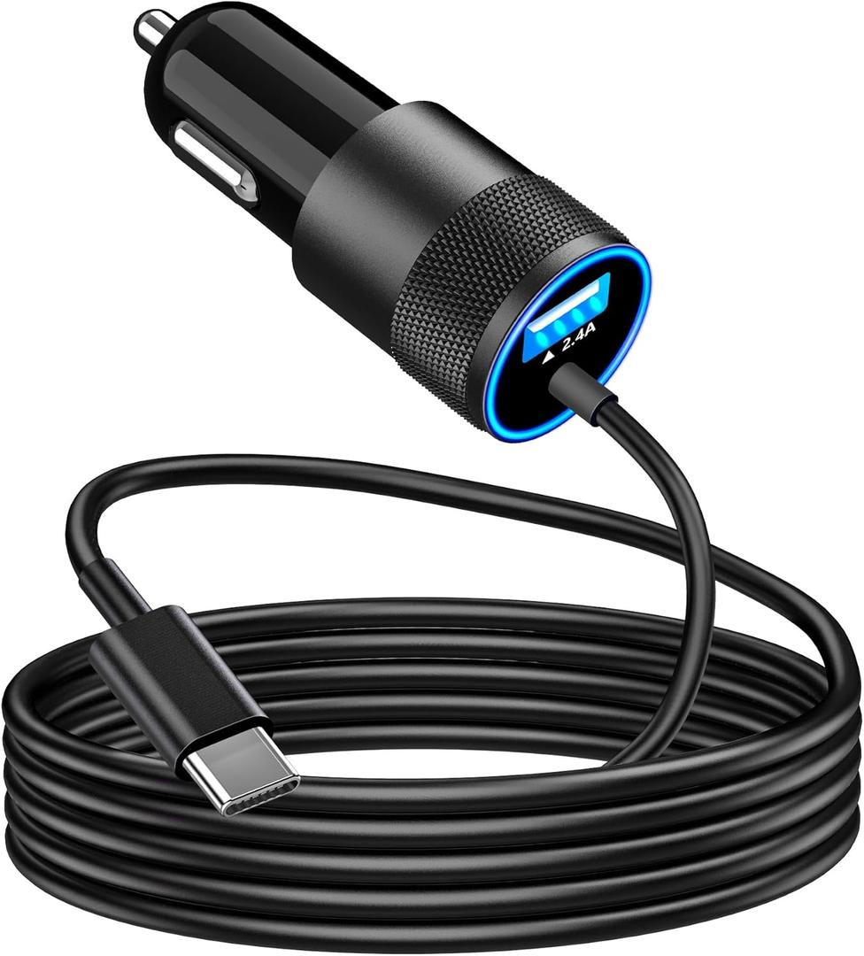 Apple MFi CertifiediPhone 16 Car Charger Fast Charging, Braveridge 4.8A USB Car Power Cigarette Lighter USB-C Car Charger with 6FT Type-C Cable for iPhone 16/16 Pro/16 Plus/16 Pro Max/15/15 Pro/iPad