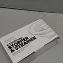 Nipoko Sink Drain Strainer - Sink Stopper, 3-in-1 Kitchen Stainless Steel Drain Plug with Anti-Clog Basket, Pop-Up Cover Fits Standard 3-1/2 Openings for Double Bowl Kitchen Sinks (Silver)