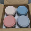 16 oz/480 ml Glass Storage Canister with Airtight Lid, 4 Pack Clear Overnight Oats Containers, Cute Decorative Mason Salad Jar for Snacks, Yogurt, Cereal, Fruit, Spice, Sugar, Coffee, Tea