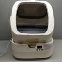 Automatic Cat Litter Box Self Cleaning - APP Control and Weight Monitoring - Ultra-Quiet, Suitable for Medium Cats and Kittens, Safe Anti-Pinch Litter Box (Assembly Required) - White