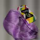 Purple Wig with Bangs Short Light Purple Wigs for Women, Lavender Purple Bob Wavy Wig Synthetic Cosplay Wigs for Party Halloween Party