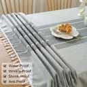 JIALE Tablecloths for Rectangle Tables,Cotton Linen Table Cloth Waterproof Tablecloth Wrinkle Free Farmhouse Dining Tables Cover,Soft Fabric Table Cloths with Tassels,Grey,55" X 55",2-4 Seats