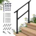 CR Fence & Rail 2-3 Step Stair Handrail, for Indoor & Outdoor Installation, with 40" Top Rail, Perfect for Porch, Deck, and Balcony