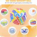 2 x Sensory Activity Ball,Sensory Activity Board 3D DIY Upgrade,Fidget Toy for Calming, Stress, Anxiety, ADHD & Autism,Kids 3+ & Adults,with 16 Strings (White)