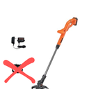 BLACK+DECKER 20V MAX Weed Wacker Cordless String Trimmer Edger Lawn Tool, 10-Inch Electric Weed Eater with Automatic Feed Spool, Ergonomic, Battery and Charger Included (LST201)