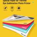 Liene Amber M100/M200/M110/M210 4x6" Photo Printer 80 Sheets Photo Paper & 2 Ink Cartridges Refill, Dye Sublimation, Only for Liene DHP512/DHP513/DHP514/DHP515 Printer, for Display, Framing, Scrapbook