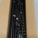 Delamu Over the Door Pantry Organizer, 6-Tier Metal Pantry Door Organization and Storage, Hanging Kitchen Basket Spice Rack Seasoning Shelves, Cabinet Door Organizer for Easy Install,D5xW18xH50inch (Black)