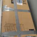 VASAGLE Bakers Rack with Power Outlet, 35.4 Inches Microwave Stand, Coffee Bar, 4 AC Outlets, with Adjustable Shelves, 8 S-Hooks, Basket, Spice Racks, Golden Oak and Cloud White UKKS031Y09