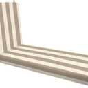 Honeycomb Outdoor Chaise Lounge, 22.5 x 70, Cabana Stripe Tan Chair Cushion for Patio Furniture