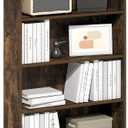 Furinno Basic Book Shelf, 6-Tier Bookcase with Open Shelf, Bookshelf, Cube Storage Organizer, 7 x 24 x 53, for Living Room, Bedroom, Home Office, Amber Pine