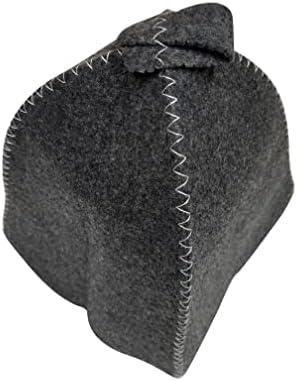 Russian Ukrainian Banya Bathhouse Sauna Authentic Genuine Wool Hat One Size Fits All Unisex, Pack of 2