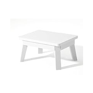 HOUCHICS Wooden Step Stool,One Step Stool for Adult Kids,Wood Bedside Step Stools for Adults,Bathroom,Bedroom (White)