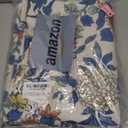 patdrea Designer Blue Tablecloth for Rectangle Table,Vintage Linen Leaves and Floral Pattern Extra Long Tablecloths,Farmhouse Decor Cover for Kitchen Dining Christmas,Thanksgiving,63"x110"-Ivar a