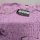 Scarlet Darkness Renaissance Dress Women Long Sleeve Cottagecore Smoked Dress with Pockets (Purple, L)
