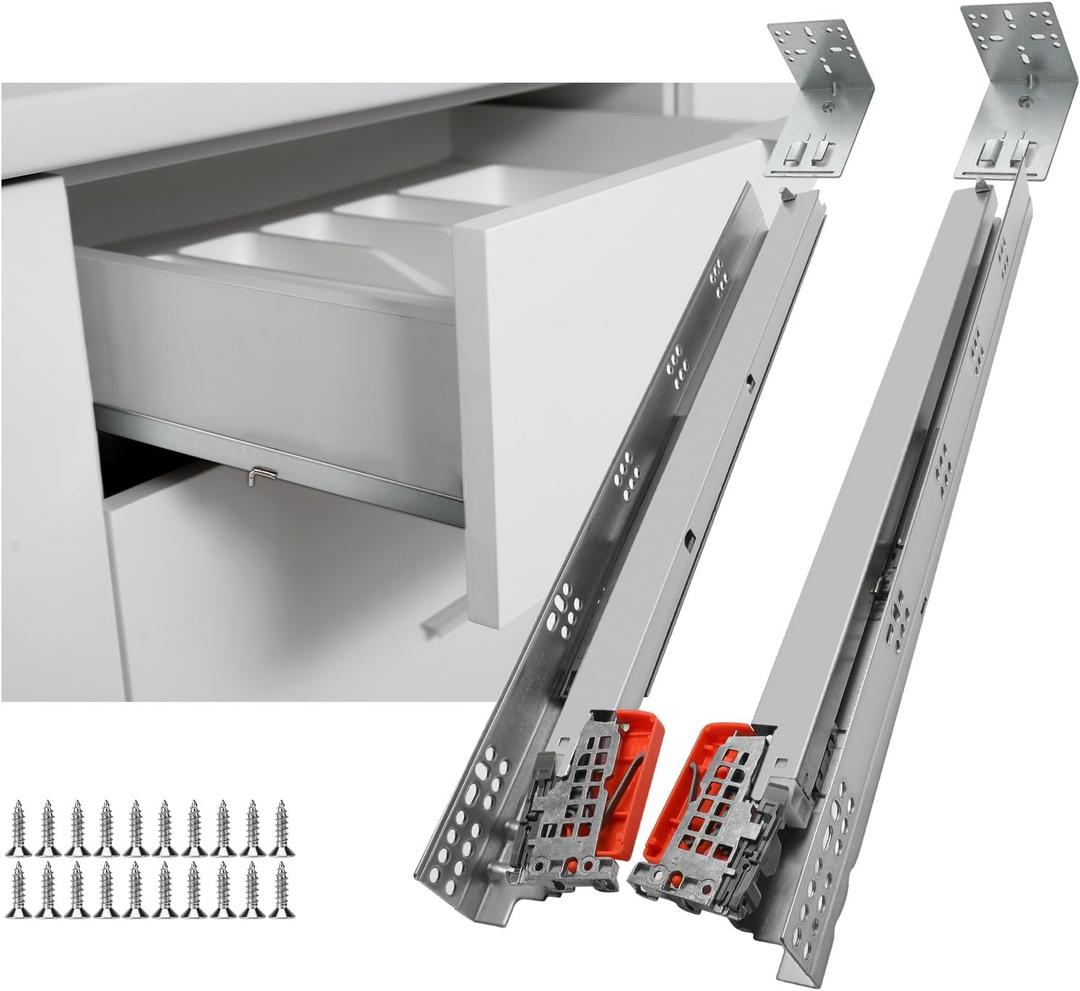 LONTAN Full Extension American Undermount Drawer slide 18 5/16" ( Silver )