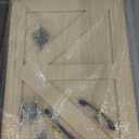 Sintuff 2 Sets 11'' W x 18'' H Unfinished Kitchen Cabinet Door Replacement with Hinges Handles, Shaker Cabinet Doors Front Replacement for Kitchen Bathroom Vanity Closet