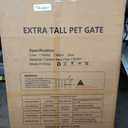 51'' Extra Tall Cat Gate Barrier for Doorways Hallways, Pressure Mounted Pet Dog Gates Ajustable Auto Close, Cat Fence Indoor Climb Proof 30-33'' Wide (Black)