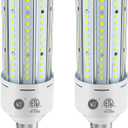 NS 60W A19 Two LED Bulbs, 9000LM Daylight (5000K) | Motion Sensor + Dusk-to-Dawn Auto On/Off | E26 Base,for Stairway, Hallway, Porch, Garage, Driveway, Patio (White)