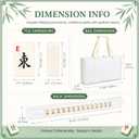 PiPiCat Complete American Mahjong Set, 166 Tiles (30mm) with 31.5x31.5in Mat One-Click Flip Reinforced 18-Inch Rack/Pushers Shockproof Bag & 6 Spare (Floral Beige), 52.5*26*8CM