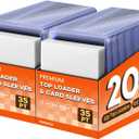 200 Card Sleeves Top Loaders for Cards, 3" x 4" Hard Plastic Toploaders, Baseball Card Protectors, Trading Card Holder for Football Sports Cards (100 Toploaders + 100 Penny Sleeves)