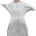 PuppyPaws Baby Sleep Sack, Transitional Swaddle, Swaddles for Newborns1.0 Tog Sleep Sack 6-9 Months, Wearable Blanket Baby with 2-Way Zipper (Grey)