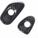 Door Lock Switch Button Frame Compatible with Chevy Corvette C6 2005-2013, Inner Door Push Button Trim, Door Release Switch Button Trim Cover Bezel Decoration Accessories, ABS (Carbon Fiber)