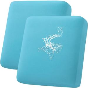 hyha Waterproof Couch Cushion Covers, Stretch Sofa Couch Seat Slipcover for Dog Washable, Non-Slip Waterproof Outdoor Cushion Covers for Patio Furniture Replacement (2 Pieces, Peacock Blue)