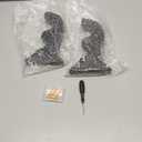 2 Pcs Wooden Curtain Rod Bracket Wood Large Double Bracket Drapery Curtain Rod Holders(Brown Red)