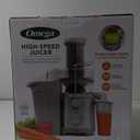 Omega Centrifugal Juicer with Extra Large Chute High Speed Extractor For Fruits and Vegetables, Features 2 Speeds Stainless Steel Filter and Large Pulp Container, 1000-Watts, Silver