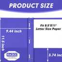 Two Pocket Folders, RAZCC 50 Pack Two Pocket with Prongs, 3 Prong Pocket Folders Letter Size, Paper Folders with Prongs for School Office Home Business, Assorted 5 Colors