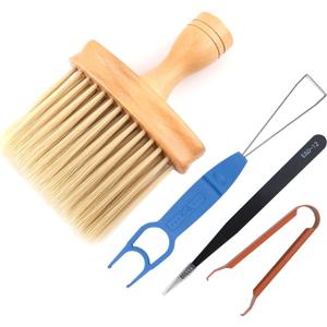4 Pcs Computer Cleaning Tool Kit Keyboard Cleaning Wooden Anti-Static Soft Brush Set with Keycap Puller and Switch Gripper for Computer Keyboards, Laptop Keyboard Dust Cleaning
