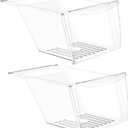 [2 Pack]Upgraded 240337103 Refrigerator Crisper Drawers Bins Suitable For Frigidaire Kenmore Refrigerator,240337103 Crisper Bin Drawer Replacement Drawer Parts AP2115741, 240337100, 240337102