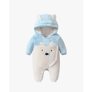 Fairy Baby Newborn Baby Snowsuit Bear Onesie Romper Winter Warm Coat Infant Fleece Footie Jumpsuit for Girls Boys 0-18M