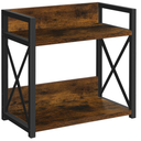 YINMIT Countertop Shelf Organizer,Coffee Bar Accessories,Spice Rack,Coffee Counter Shelf,2 Tier Coffee Organizer Station for Mugs,Cups,Cream,Syrup(Rustic Brown, Small)