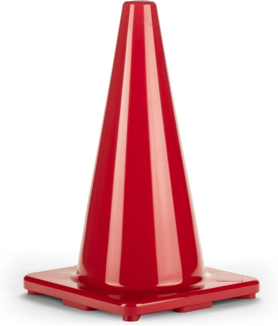 Champion Sports High Visibility Flexible Vinyl Cones for Sports Training, Agility Drills, Field & Gym Marking Sets