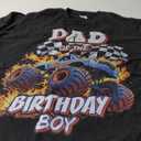 Dad of the Birthday Boy Monster Truck Birthday Novelty T-Shirt (Small, Black)