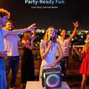 Portable Karaoke Machine, with Wireless Microphones, Bluetooth Party Speaker with LED Lights, Loud Subwoofer, USB/AUX, Outdoor Karaoke Speaker for Adults & Kids, Home & Party