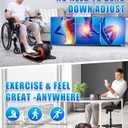 Under Desk Elliptical Machine, Electric Ellipse Leg Exerciser as Seen on Tv for Seniors with 12 Adjustable, Portable Quiet Elliptical Machine, Seated Pedal Exerciser with Remote Control, Orange
