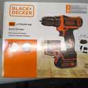 BLACK+DECKER 12V MAX Cordless Drill/Driver, Battery and Charger Included (BDCDD12C)