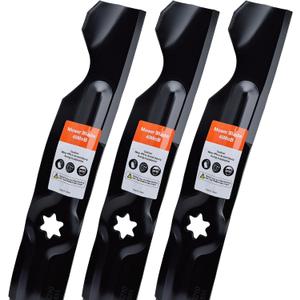 Grasscool 942-04053C Mower Blades for Cub Cadet 50 inch Deck Zero Turn Riding Lawn Tractor LT1050 LTX1050 RZT50 Replace 742-04056 942-04056 (6 Point Star Mounting Hole)