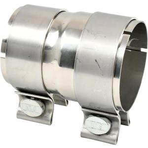 Polished Stainless Steel 2.5" ID to 2.75" ID Exhaust Adapter With Clamps,ID 2-1/2 Inch to ID 2-3/4 Inch Exhaust Reducer Connector Pipe/W Clamps, 4'' Length Exhaust Coupler,Universal Fitment