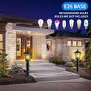 YSN Outdoor Post Lights 2 Pack, 16" Lamp Post Light Fixture, Black Pole Lights Outdoor, Waterproof Lamp Posts Outdoor Lighting with Pier Mount Base, Anti-rust Post Lamps for Outside Yard Garden Garage