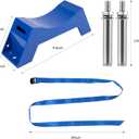 2PCS Propane Tank Holder, Propane Tank Mount, Quality ABS Gas Cylinder Holder with Screws and Safety Chain Supported 4"-12", Suitable for All Kinds of Gas cylinders (Blue)
