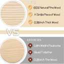 36 Pieces Unfinished Wood Coasters, GOH DODD 4 Inch Wooden Blanks with Non-Slip Pads for Laser Engraving Wood Burning Staining Painting Decoupage Housewarming Gifts Wedding Crafts Education, Round